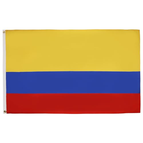 AZ FLAG - Bandera Colombia - 90x60 cm - Bandera Colombiana 100% Poliéster con Ojales de Metal Integrados - 50g - Colores Vivos Y Resistente A La Decoloración