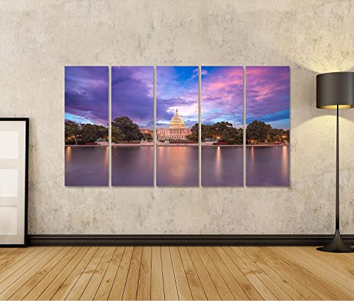 islandburner cuadro sobre lienzo Capitolio edificio puesta de sol Congreso Estados Unidos Washington Dc Us Paisajes Imágenes Murales Póster